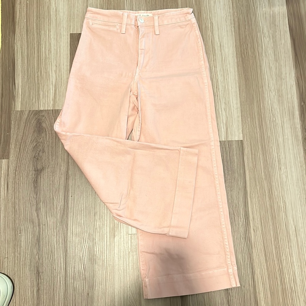 Madewell Pink Wide Leg Chino Pants